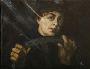 Driving by Mary Pitcairn This painting shows AFS Firewoman Gillian ‘Bobbie’ Tanner.