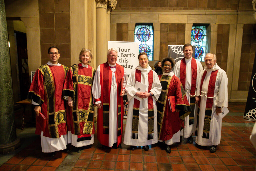 Ayla with St Bart's clery