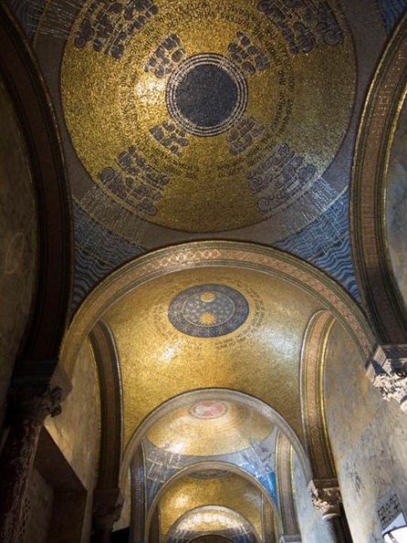 a detail of the mosaics at St Bart’s on the theme of water and light in creation