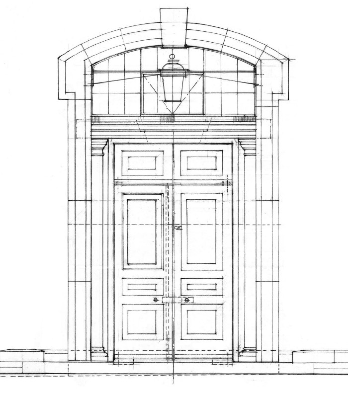 Elevation of the new South Door